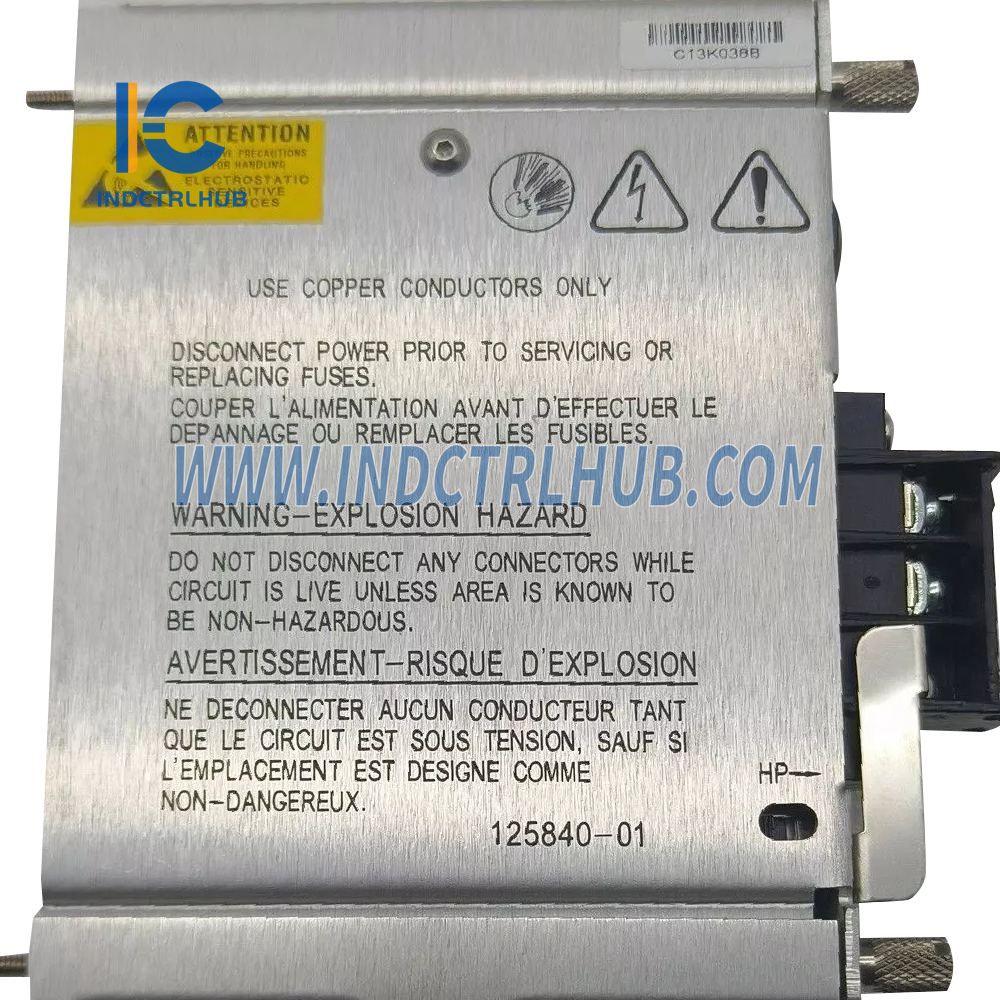 Bently Nevada 3500/15 125840-01 AC va DC Quvvat Ta'minoti I/O Moduli