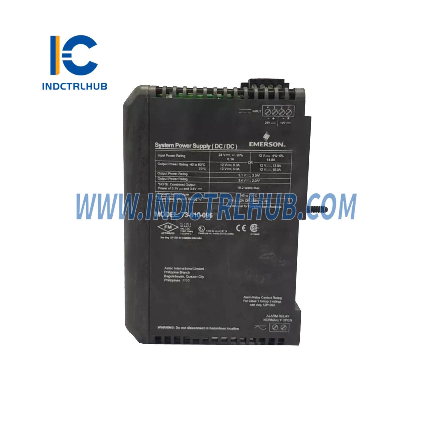 Emerson 12P3935X032 DeltaV systém dvojitý DC napájací zdroj