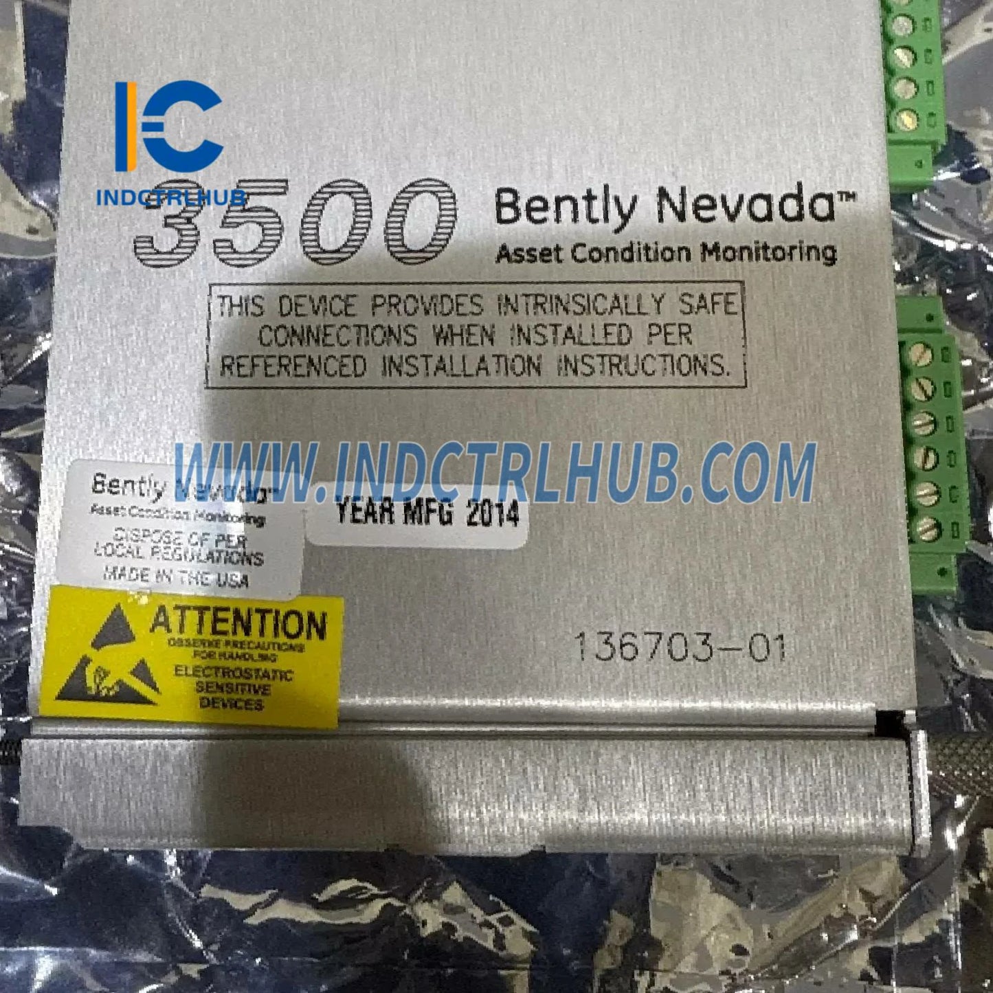 Bently Nevada 136703-01 Входно/изходен модул вътрешна бариера