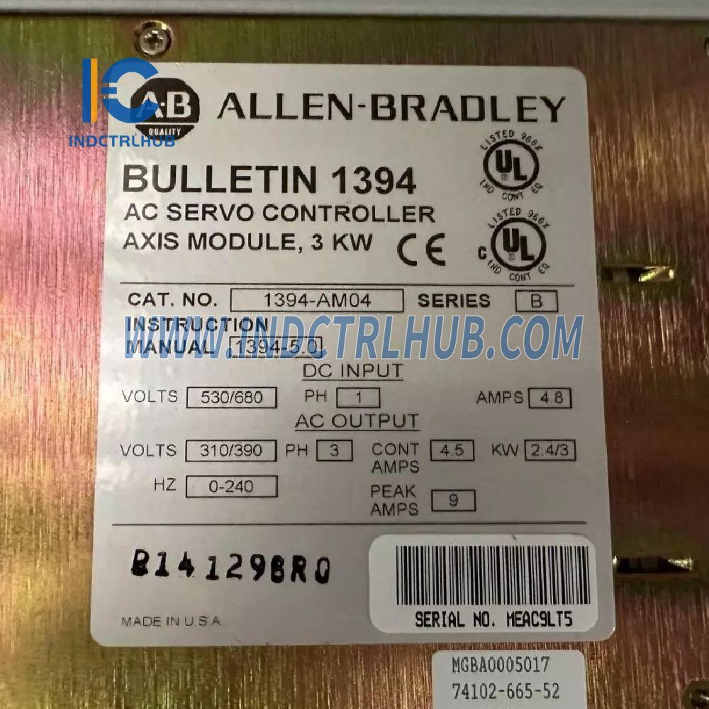 Allen-Bradley 1394-AM04 AC Servo Controller Axis Module