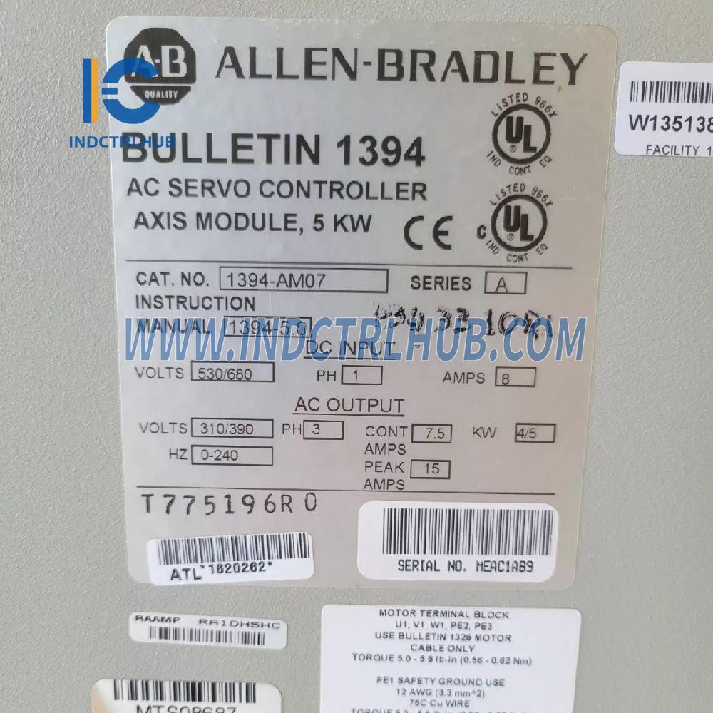 Allen-Bradley 1394-AM07 AC Servo Controller Axis Module