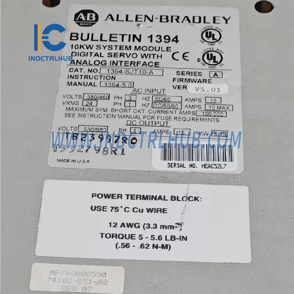 Allen-Bradley 1394-SJT10-A sustavni modul napajanja