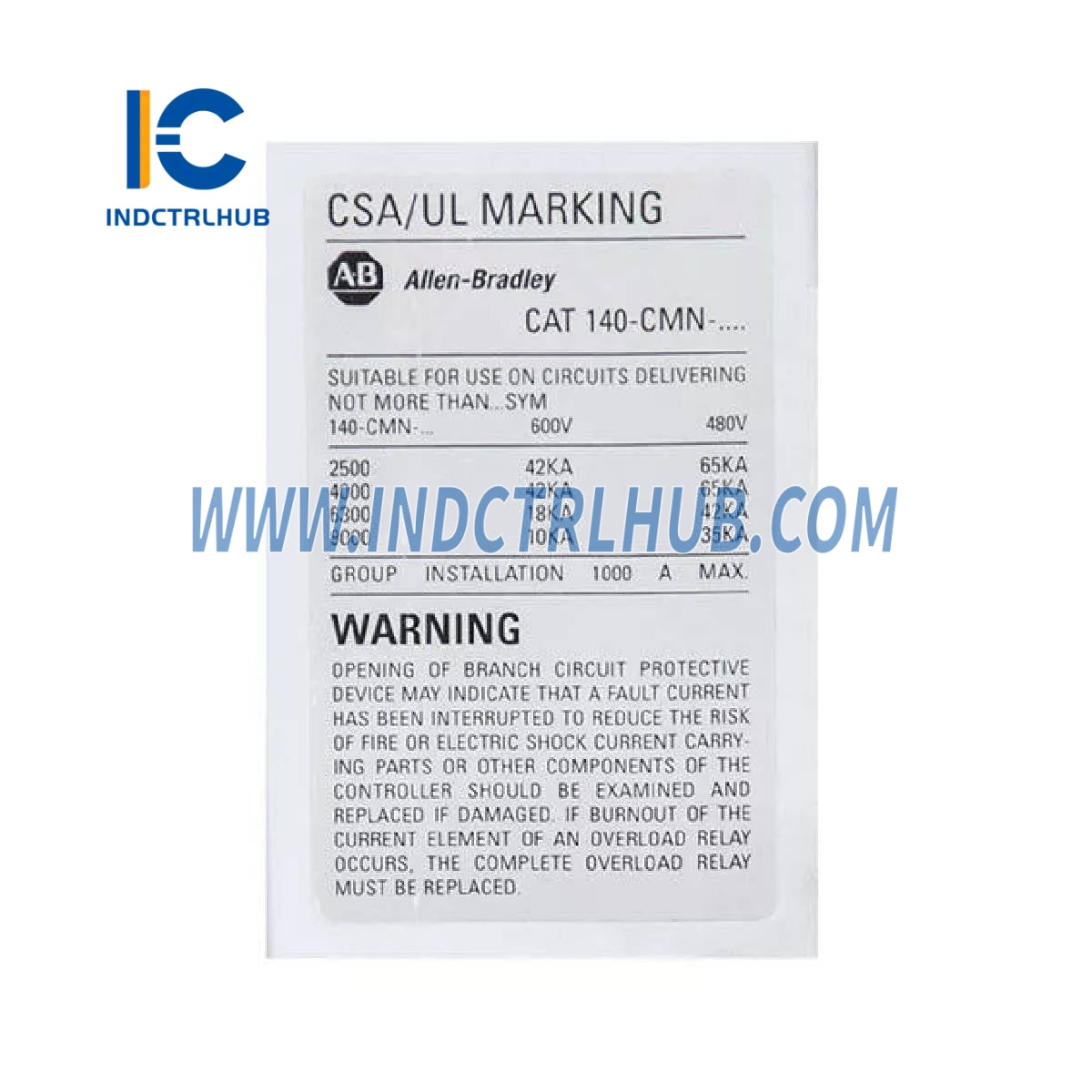 Cầu dao bảo vệ động cơ ALLEN BRADLEY 140CMN6300