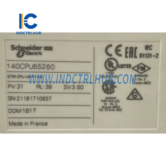 Schneider 140CPU65260C Unity procesor Modicon Quantum