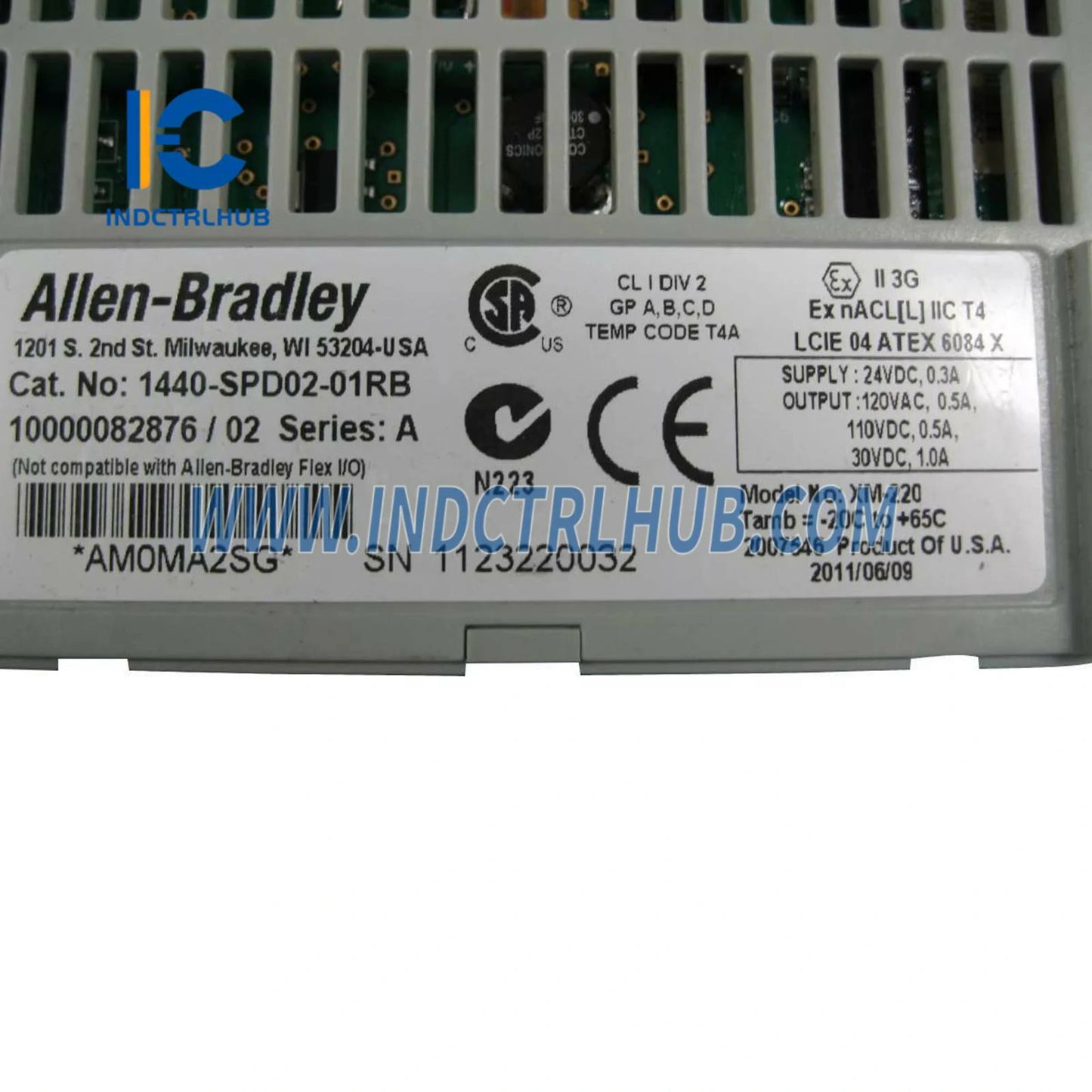 ALLEN BRADLEY 1440-SPD02-01RB Módulo de Medição de Velocidade Dupla XM-220