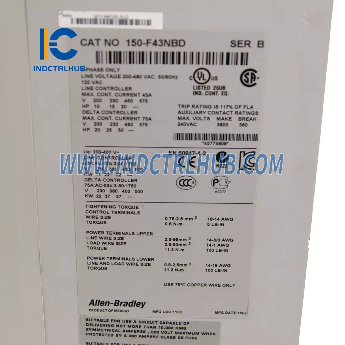 ALLEN BRADLEY 150-F43NBD SMC Flex Aqlli Motor Boshqaruvchisi