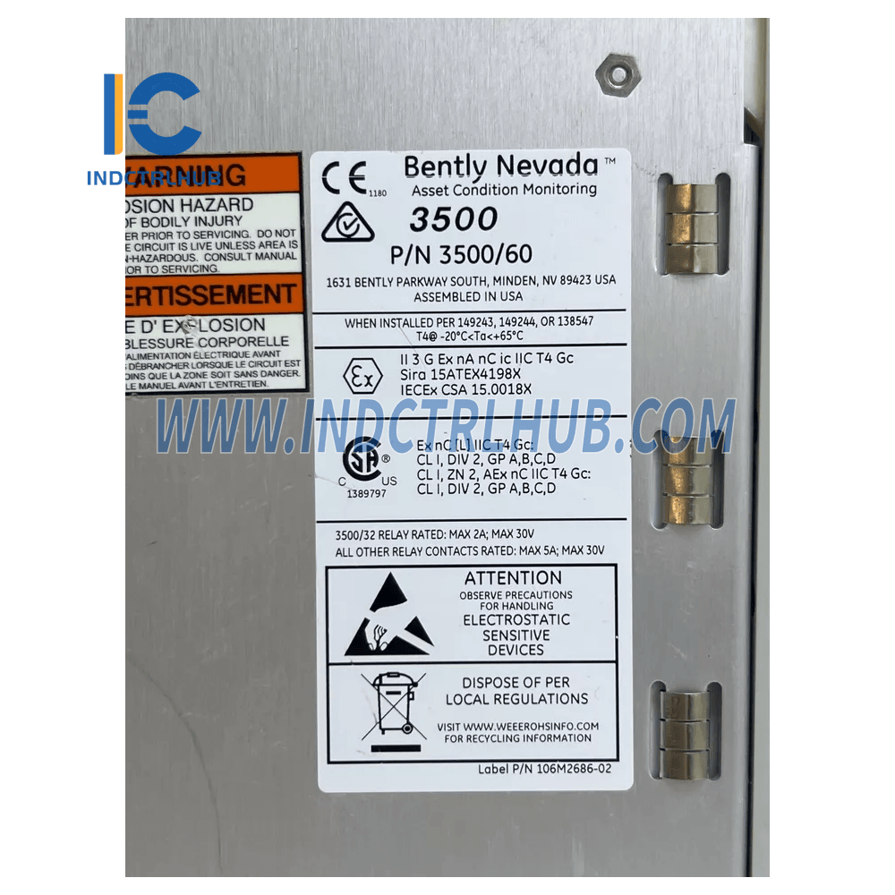 Bently Nevada 3500/60 163179-01G температурни модули