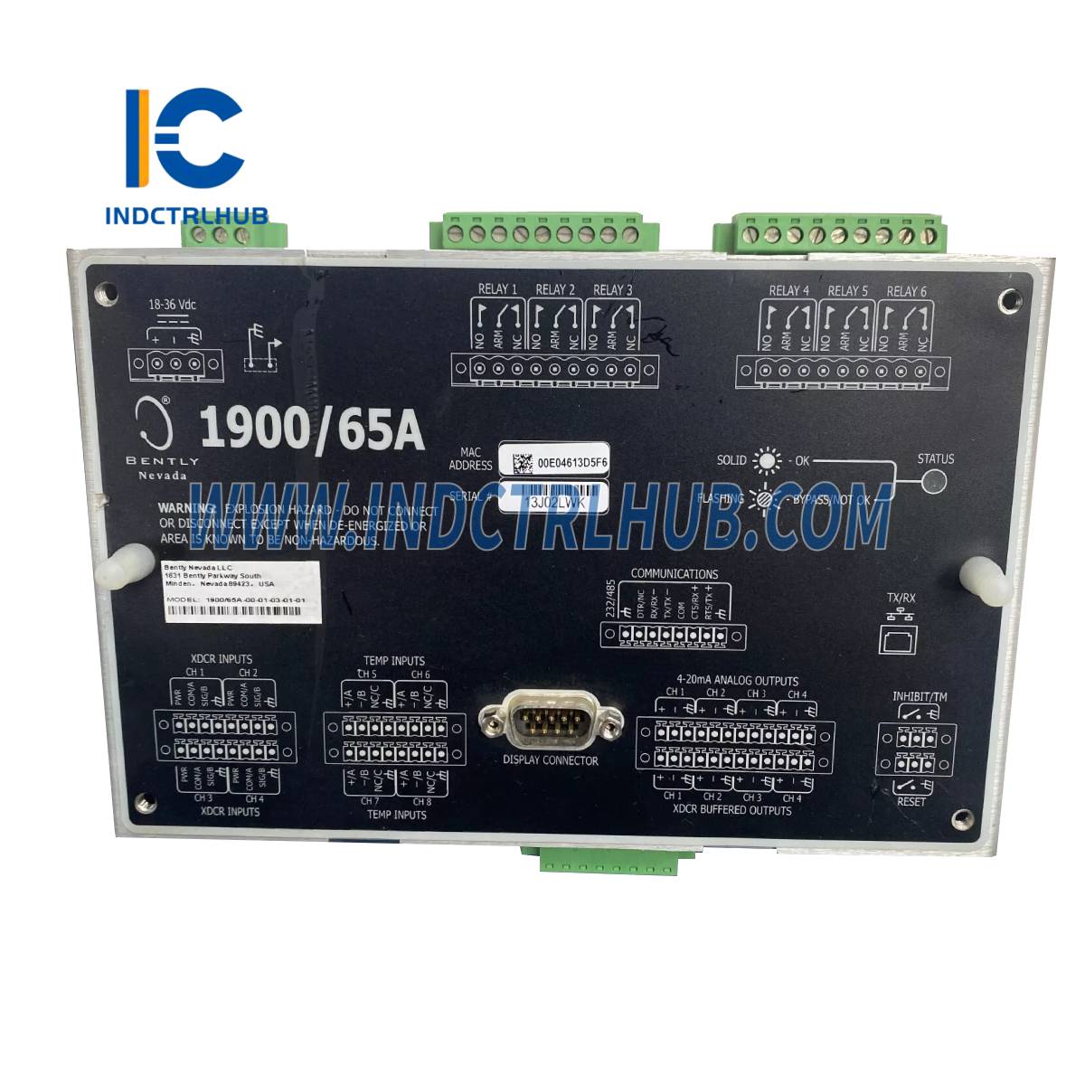 Bently Nevada 1900/65A 172323-01 Monitor opreme za opštu namenu