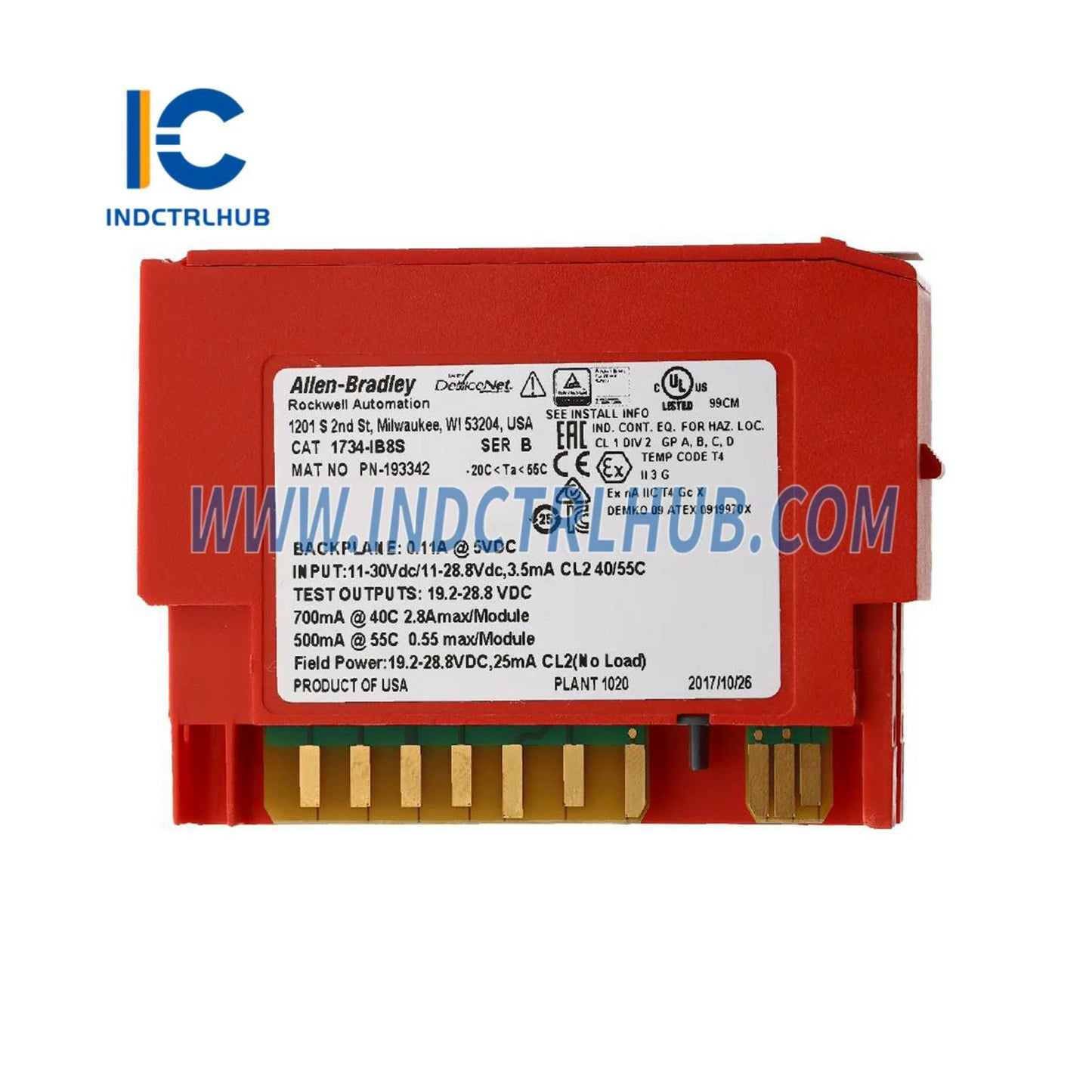ALLEN BRADLEY 1734-IB8S POINT I/O Қауіпсіздік Кіріс Модулі _ 8 Кіріс, Тұншықтыру