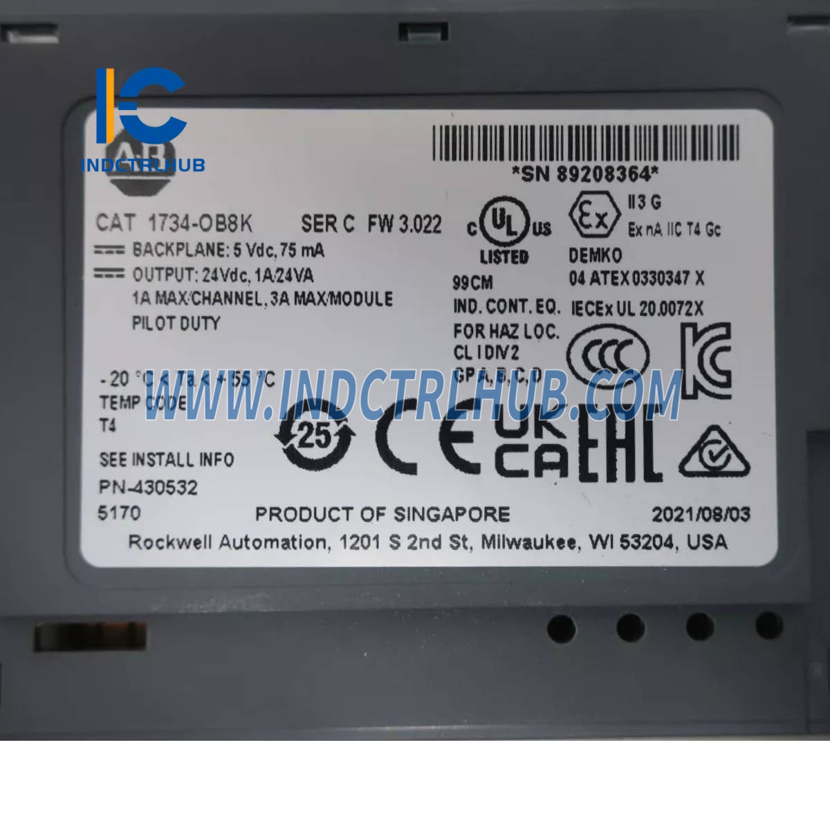 אלן ברדלי 1734-OB8K פוינט I/O מודול פלט דיגיטלי DC עם 8 ערוצים