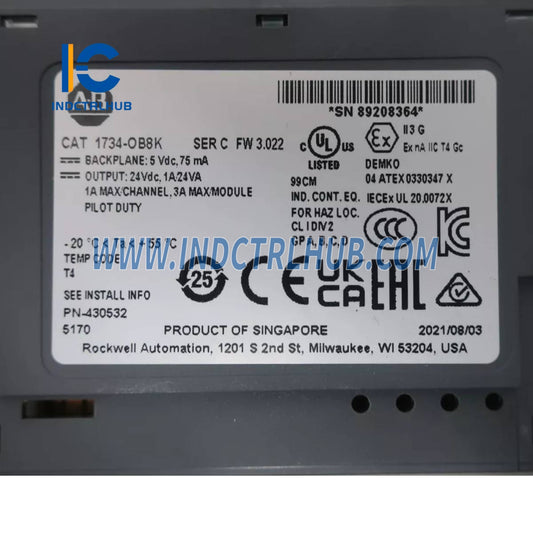 אלן ברדלי 1734-OB8K פוינט I/O מודול פלט דיגיטלי DC עם 8 ערוצים