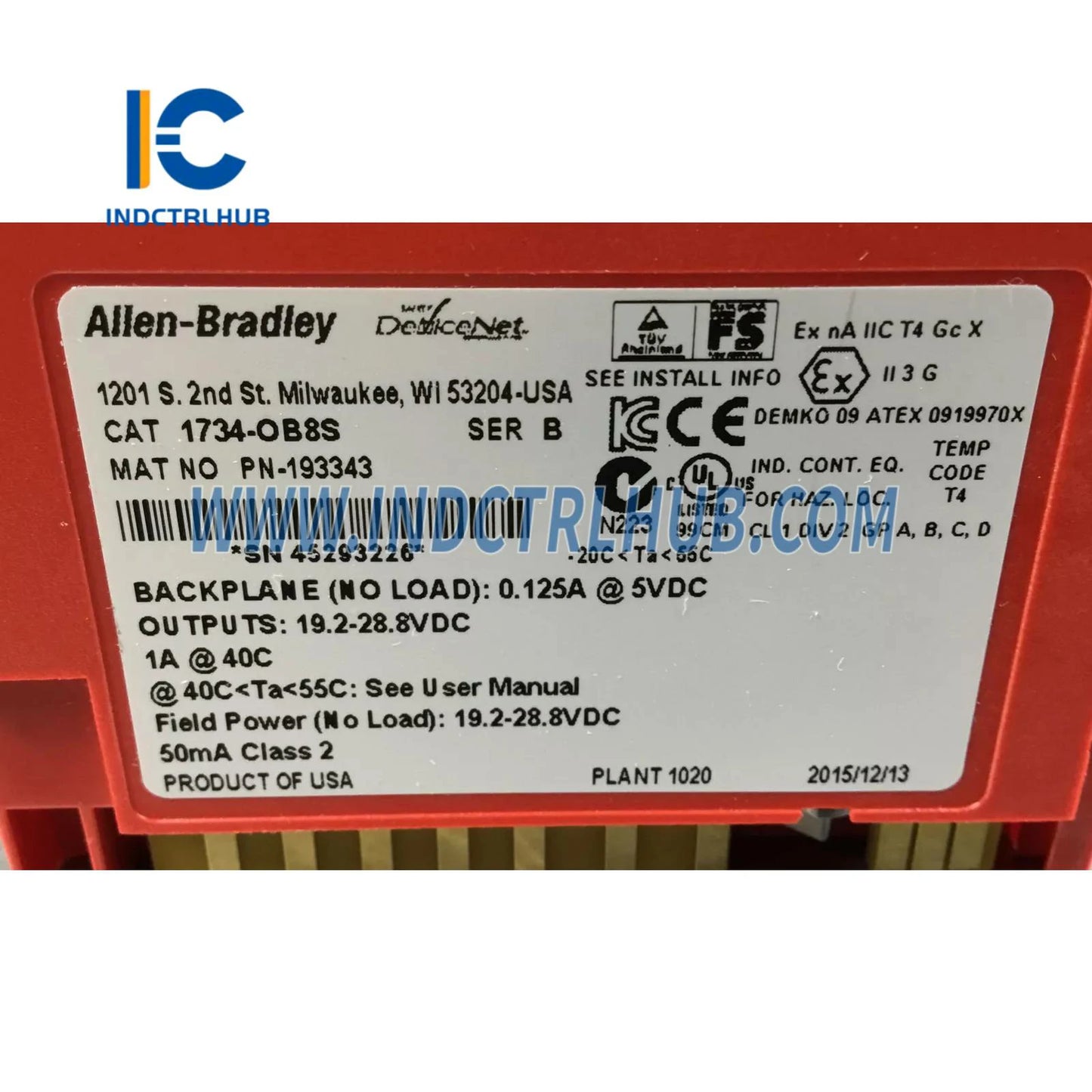ALLEN BRADLEY 1734-OB8S/B POINT I/O Қауіпсіздік Сандық Шығару Модулі