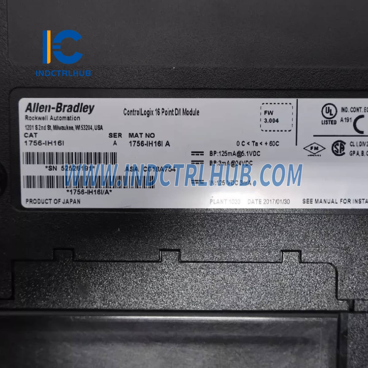 ALLEN BRADLEY 1756-IH16I ControlLogix 16 punktu digitālā ieejas modulis