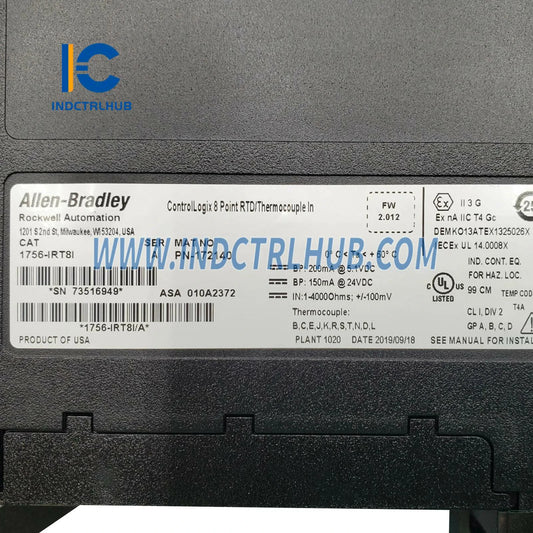 ALLEN BRADLEY 1756-IRT8I/A ControlLogix Geïsoleerde RTD/Thermokoppel Invoermodule