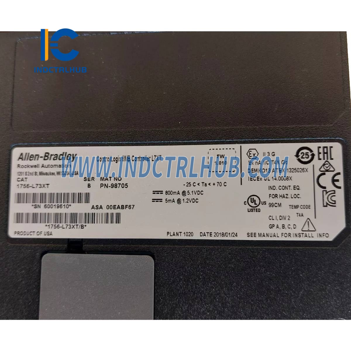 ALLEN BRADLEY 1756-L73XT/B ControlLogix-XT Контролер от серия 5570