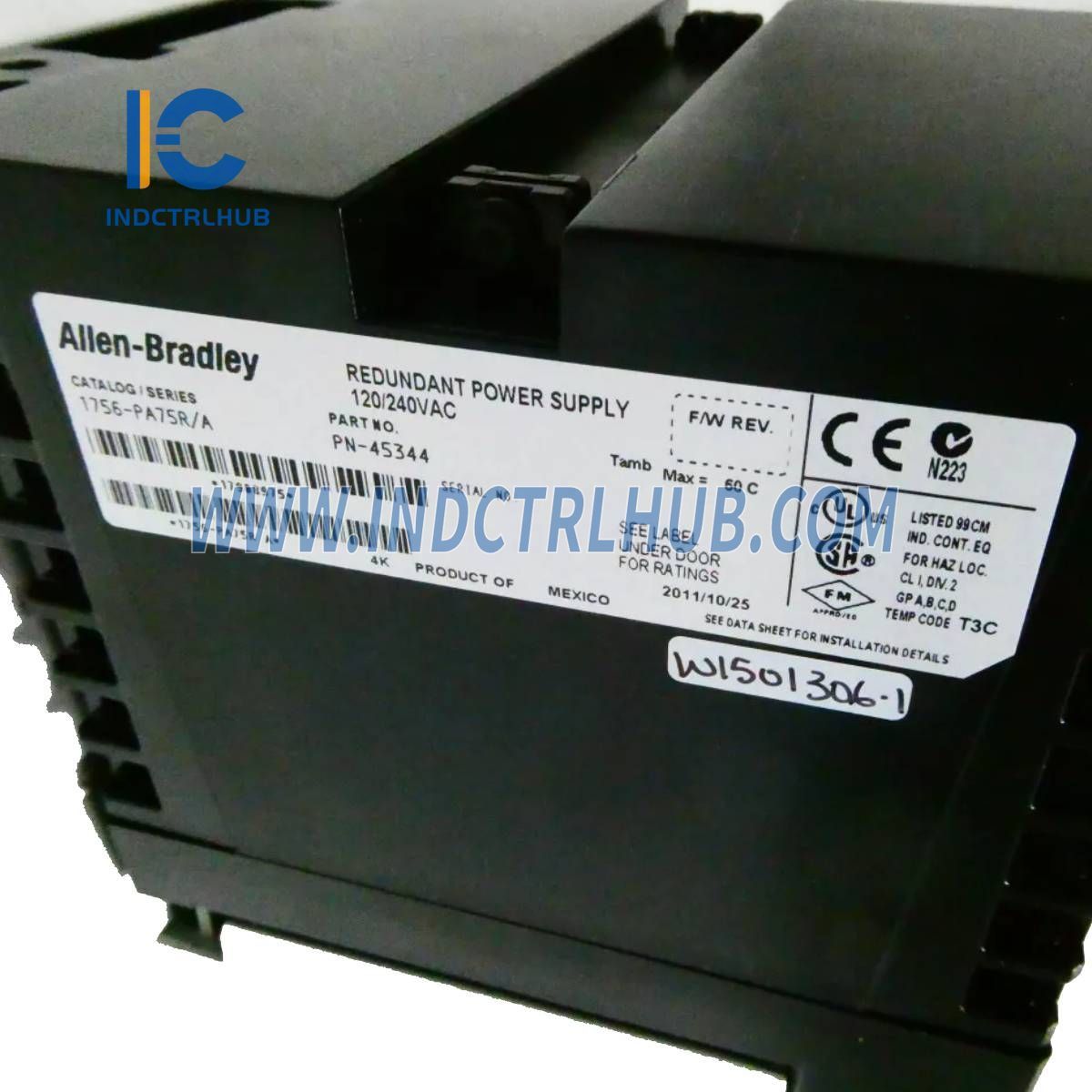 Allen-Bradley 1756-PA75R ControlLogix AC Redundant Power Supply