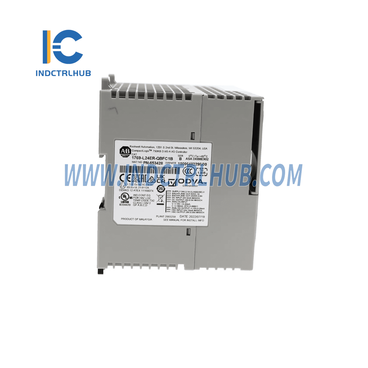 Allen-Bradley 1769-L24ER-QBFC1B CompactLogix 750KB DI/O AI/O kontrolieris