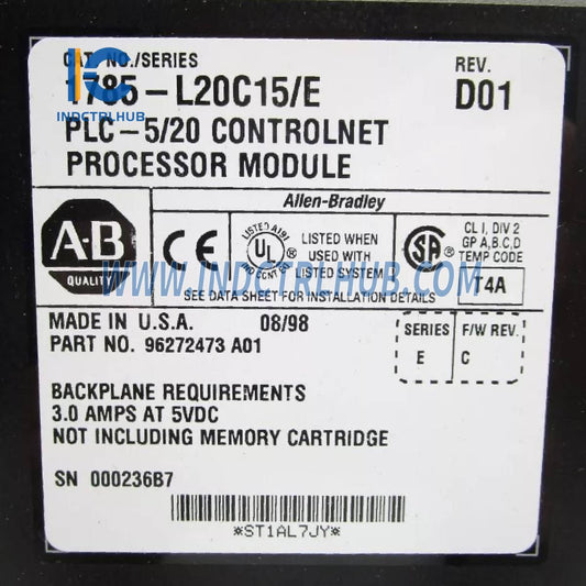 בקר תכנותי Allen-Bradley 1785-L20C15