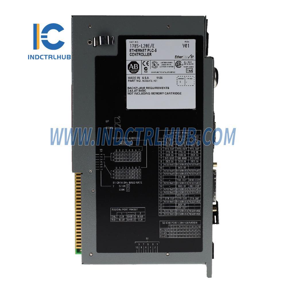 Allen-Bradley 1785-L20E Ethernet PLC-5 programmējamie kontrolieri