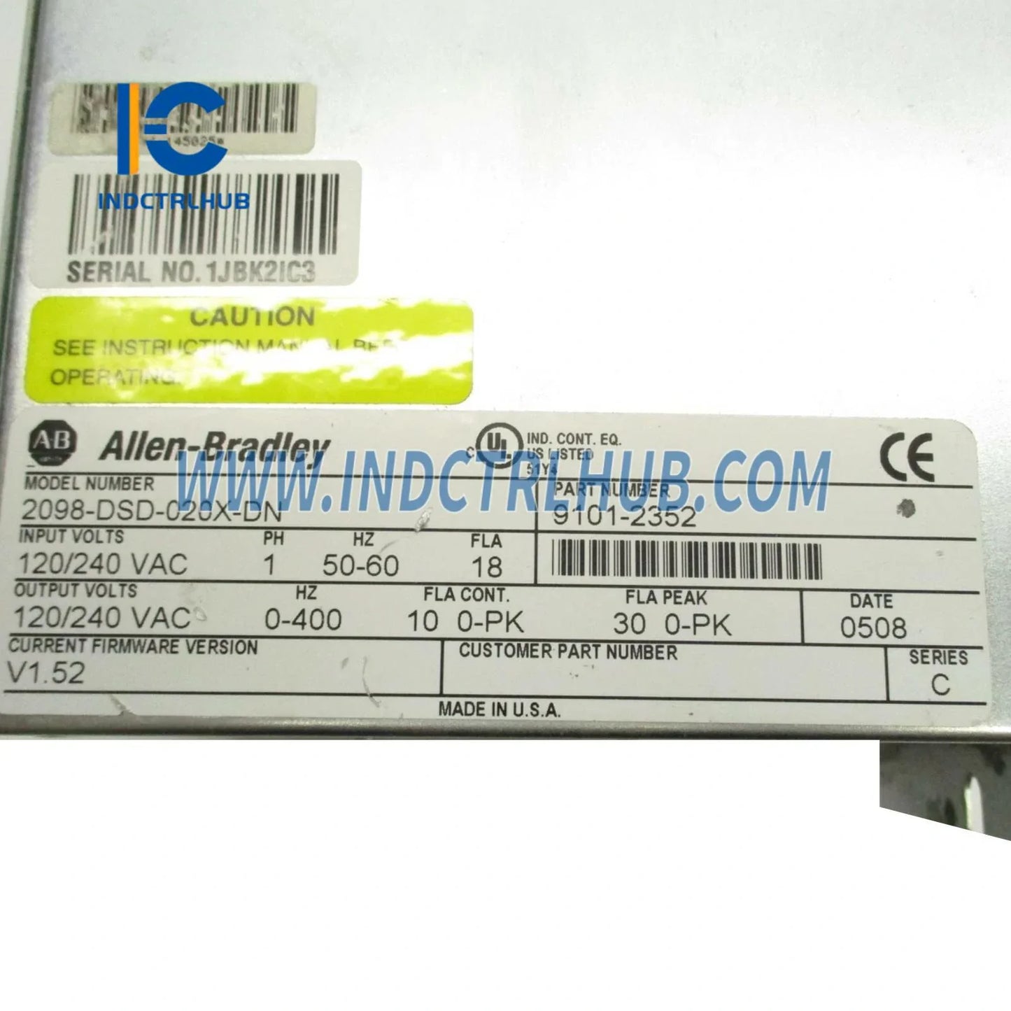 درایو سروو دیجیتال آلن-برادلی 2098-DSD-020X-DN Ultra3000 با توان 2 کیلووات DeviceNet