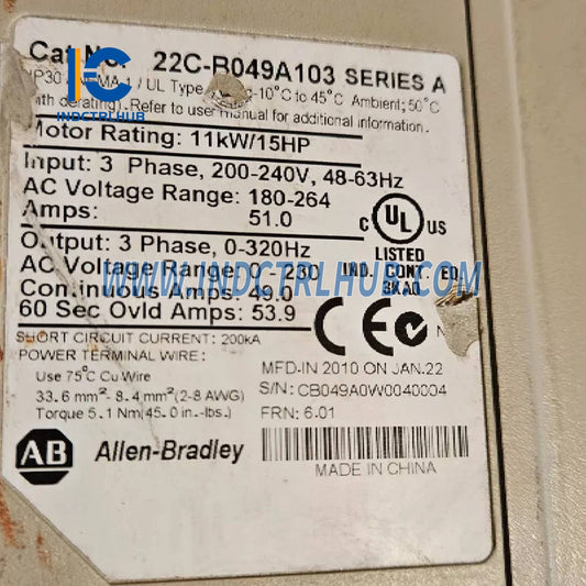 ALLEN BRADLEY 22C-B049A103 PowerFlex 400 AC pohon
