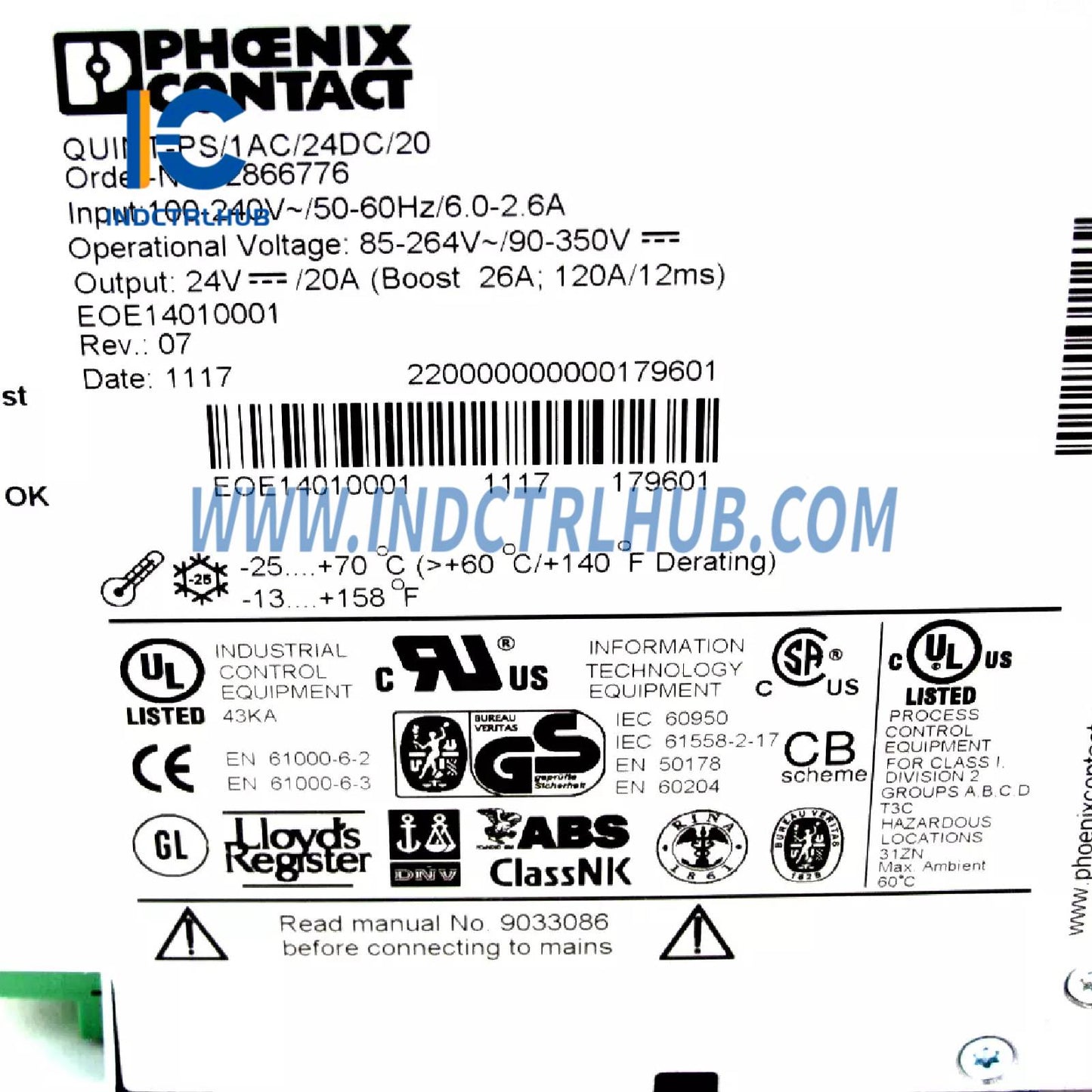 Siemens 2866776 Regulated AC/DC Switched-Mode Power Supply Unit
