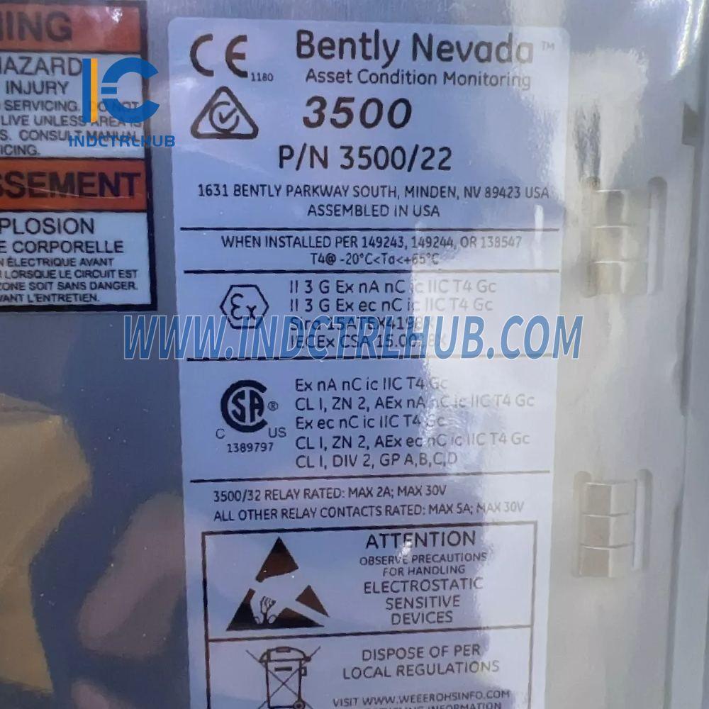 Bently Nevada 3500/22 288055-01 Modul za interfejs privremenih podataka