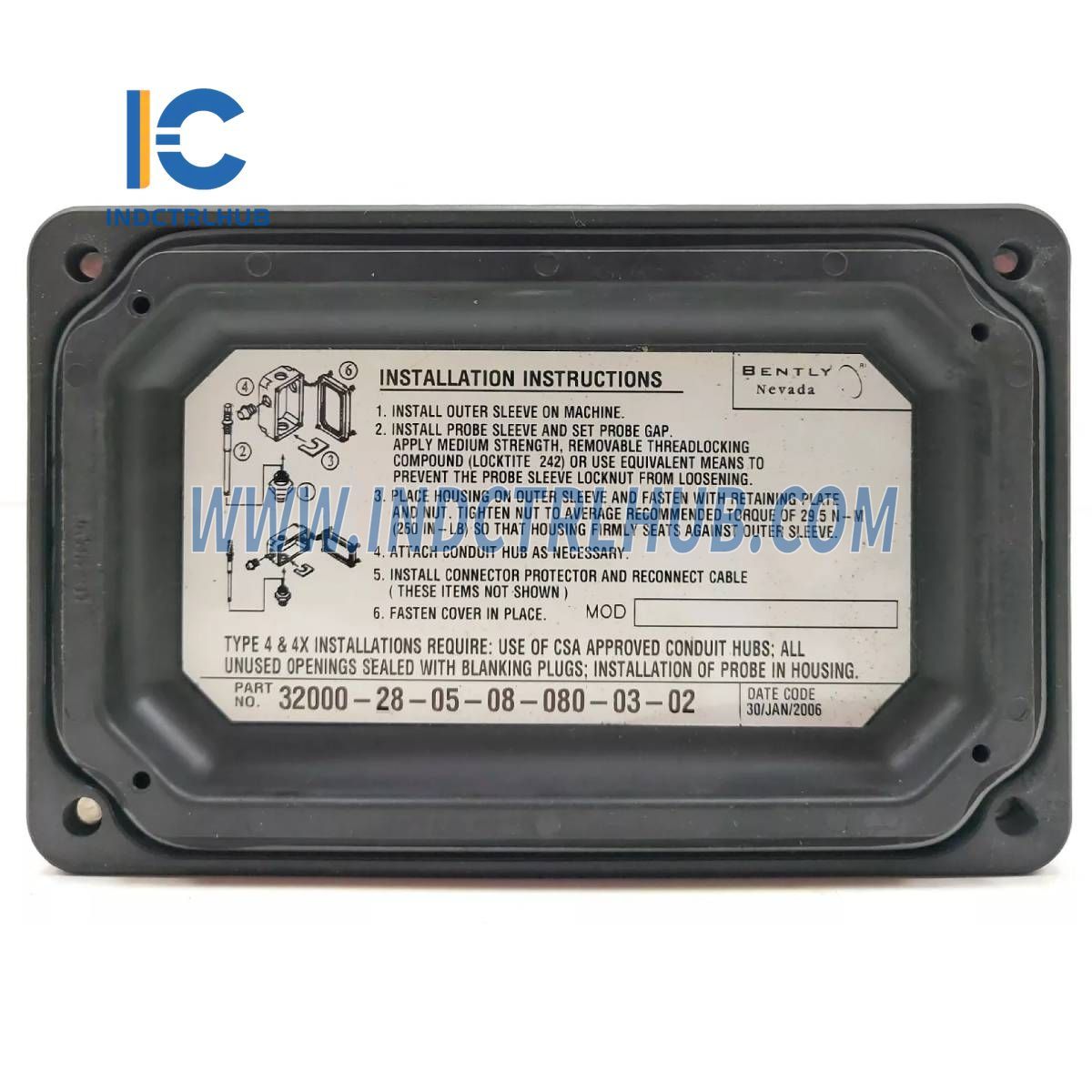 Bently Nevada 32000-28-05-08-080-03-02 metrikus közelségérzékelő ház szerelvények