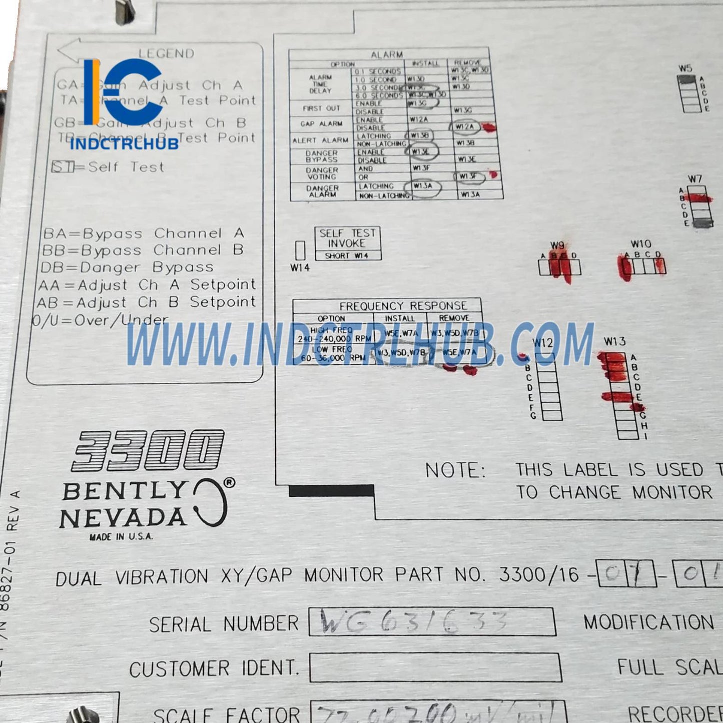 Bently Nevada 3300/16-01-01-02-00-00-00
