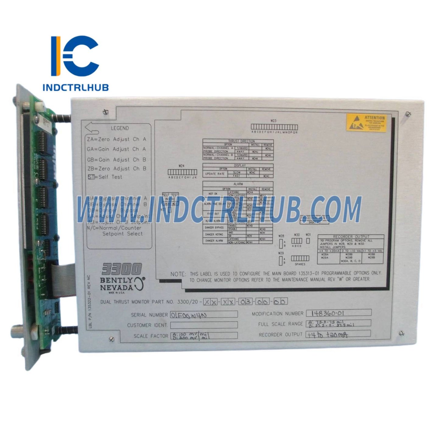 Bently Nevada 3300/20-XX-XX-03-00-00