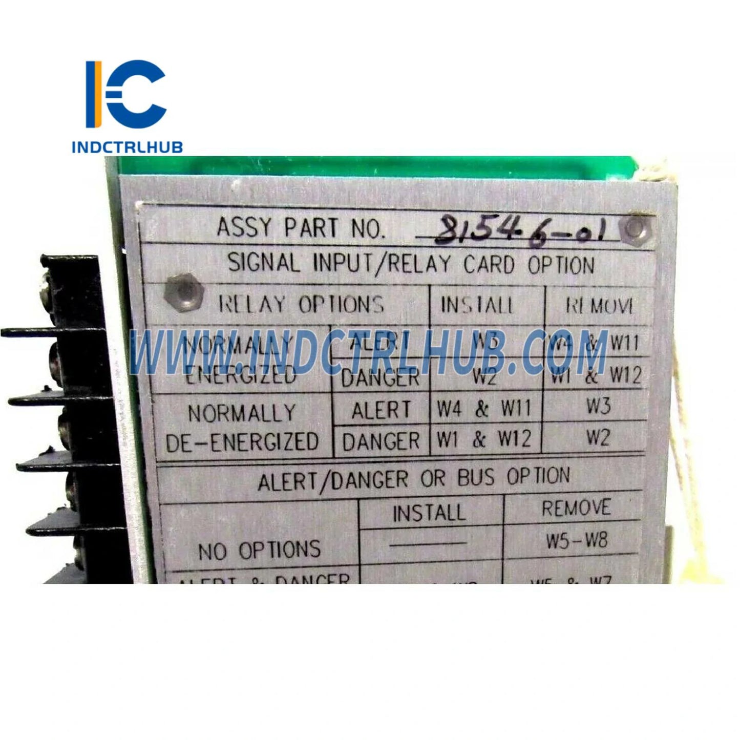 Bently Nevada 3300/53 81546-01 XDUCR I/O Terminales de Registro