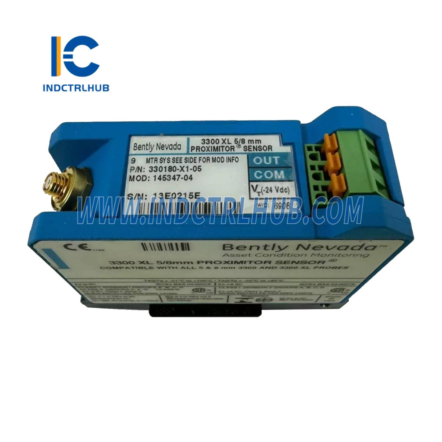 Système de capteur de proximité 8 mm Bently Nevada 3300 XL 330180-X1-05 MOD 145193-01