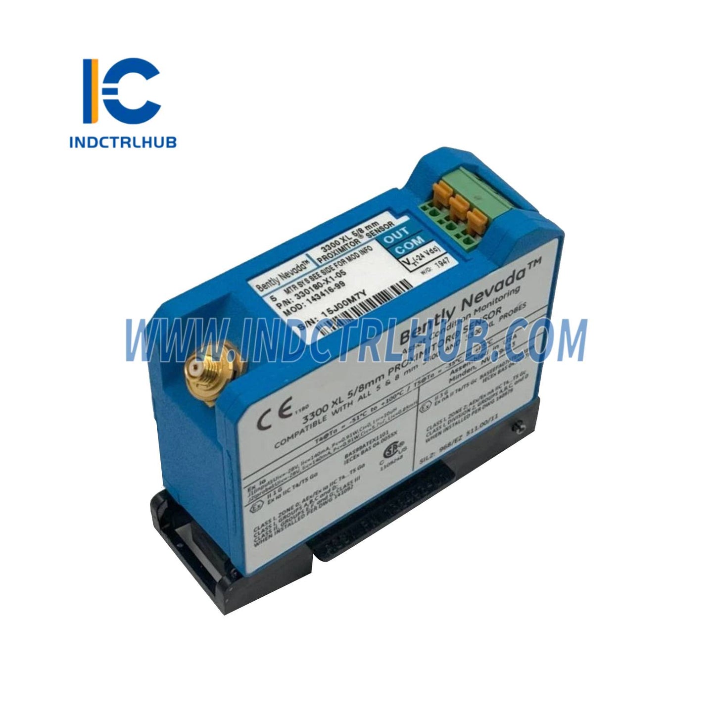 Système de capteur de proximité 8 mm Bently Nevada 3300 XL 330180-X1-05 MOD 145193-01