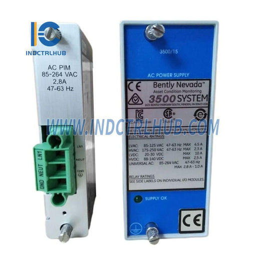 Bently Nevada 3500/15-02-02-00 Yuqori Kuchlanishli AC Quvvat Kirish Moduli