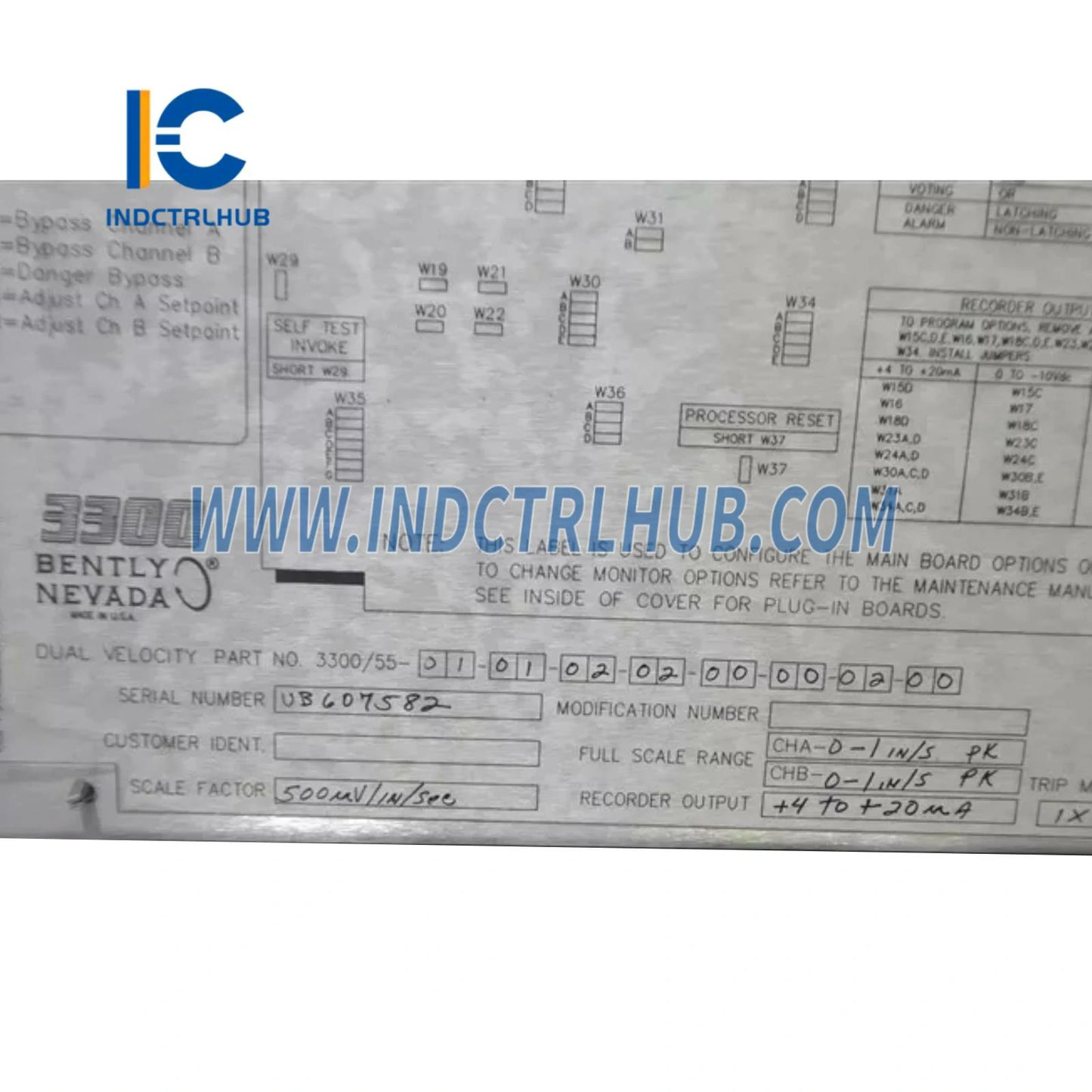 Bently Nevada 3701/55-01-01 устройство за аварийно изключване