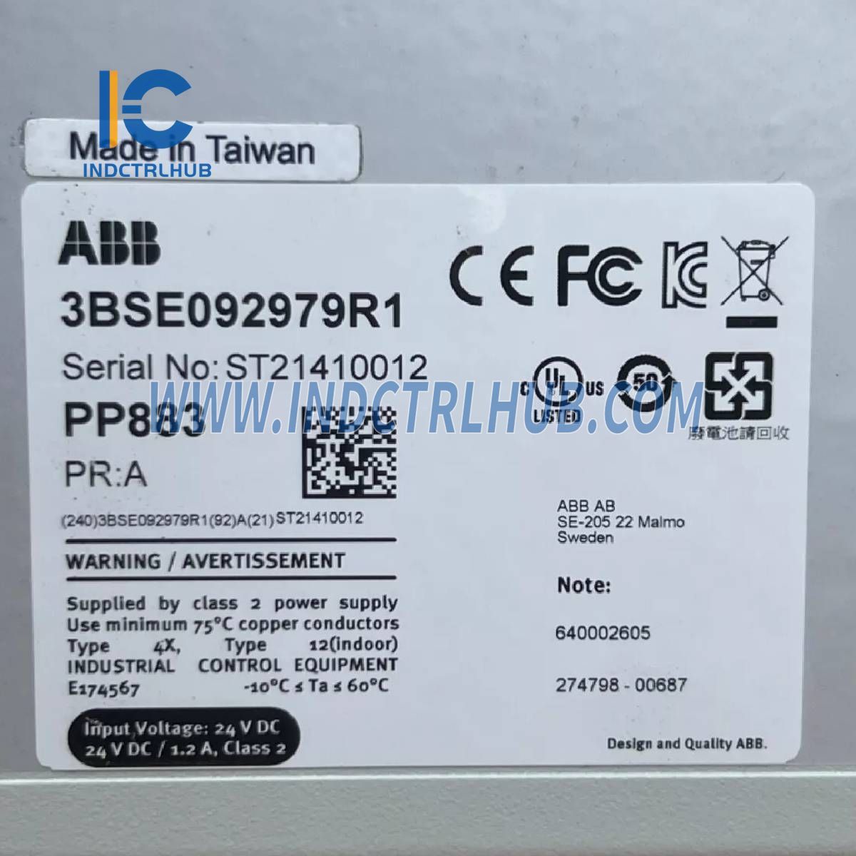 3BSE092979R1 | ABB PP883 Standard Panel 12"