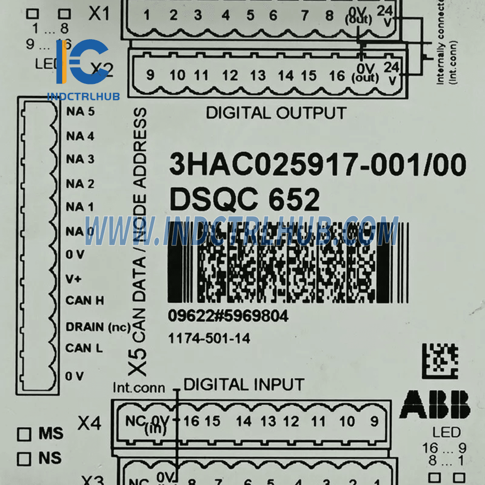3HAC025917-001 | ABB DSQC 652 יחידת קלט/פלט