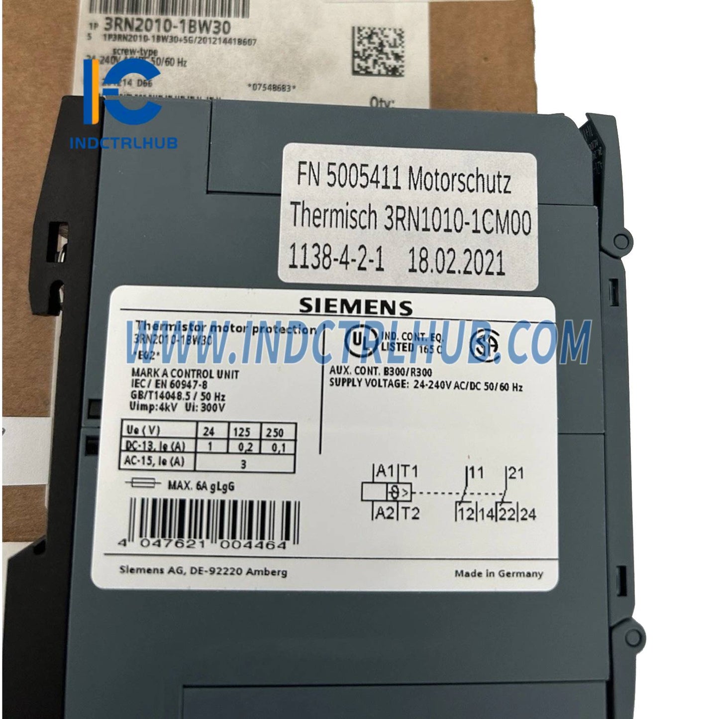 Siemens 3RN2010-1BW30 Thermistor motor protection relay