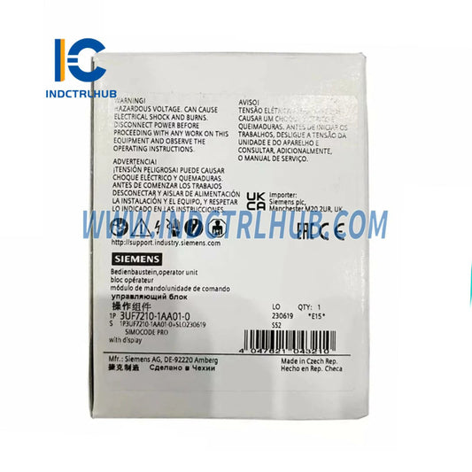 Siemens 3UF7210-1AA01-0 kezelőpanel kijelzővel