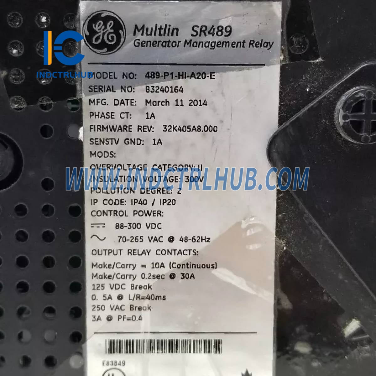 GE 489-P1-HI-A20-E Generator Bestuursrelê