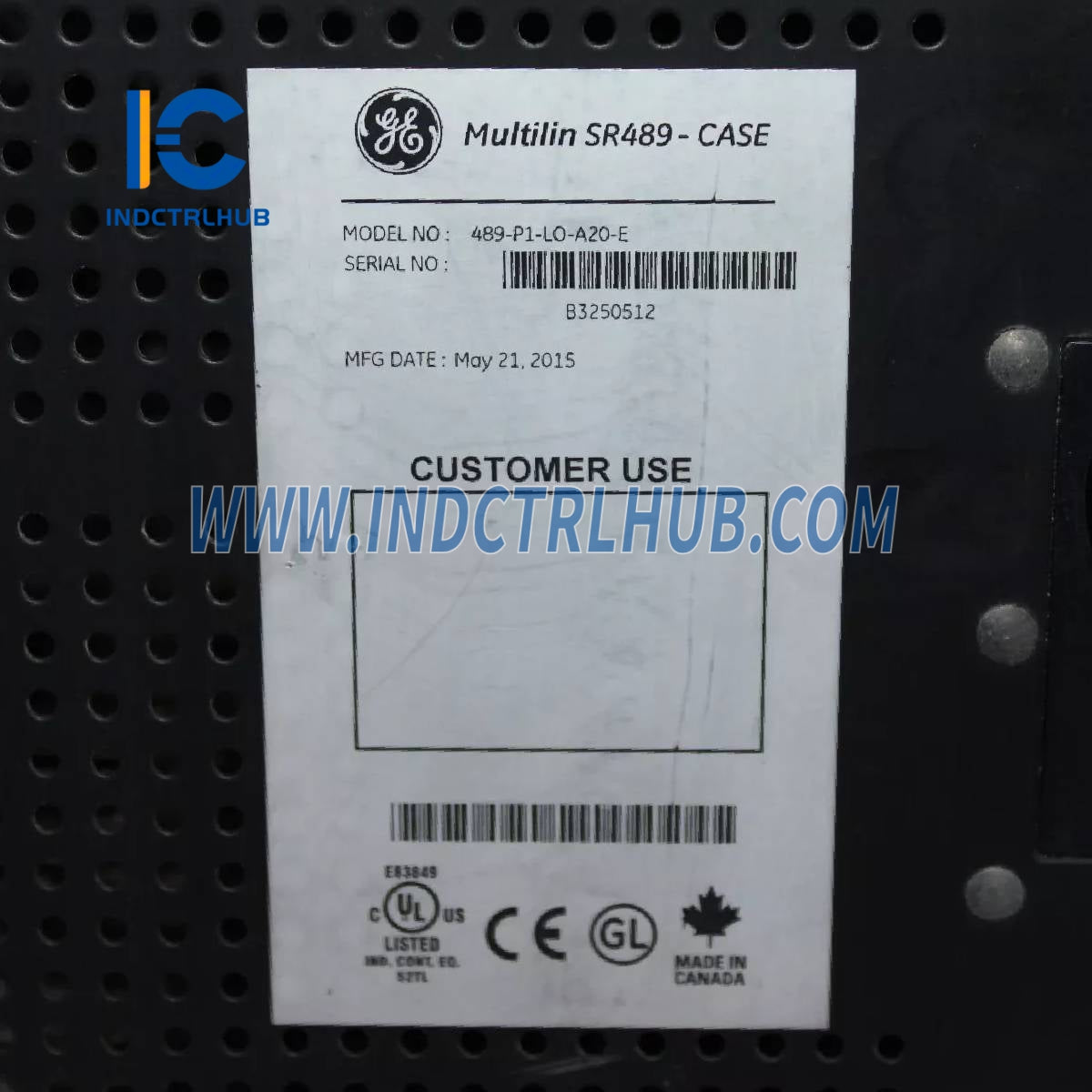 GE 489-P1-LO-A20-E Generatorbestuursrelê