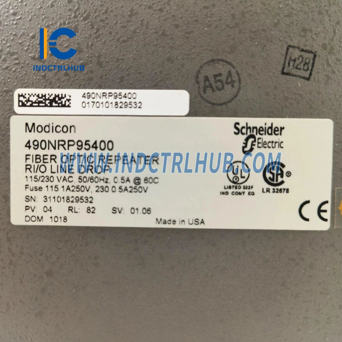 Schneider 490NRP95400 Modicon Fiber Optic Repeater