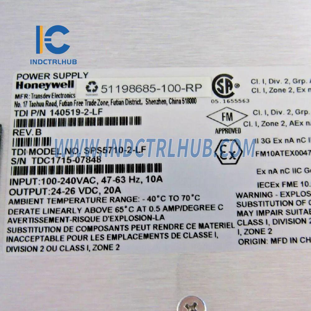 Honeywell 51198685-100 SPS5710-2-LF modul napajanja