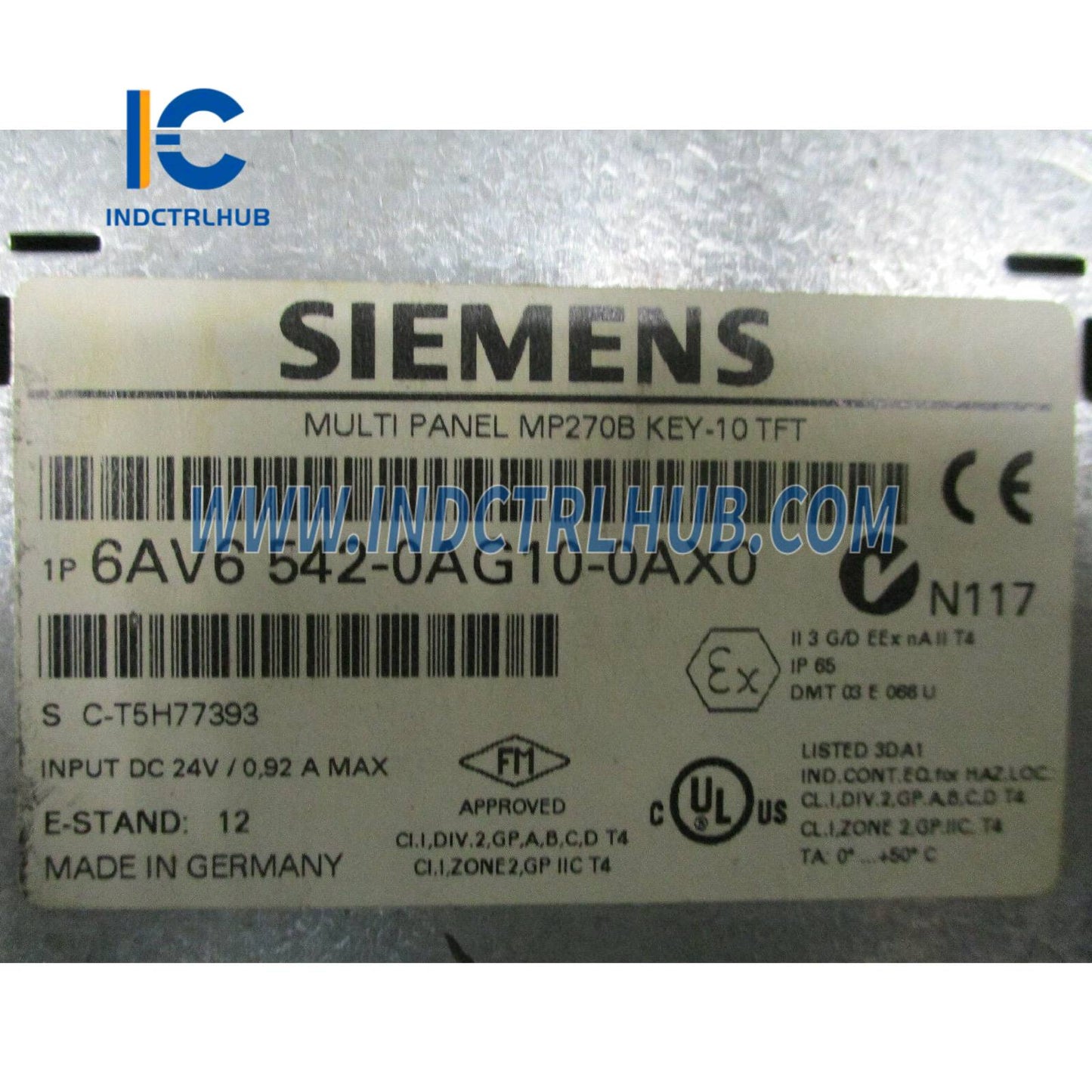 Siemens 6AV6542-0AG10-0AX0 SIMATIC MP 270B Key Multi Panel
