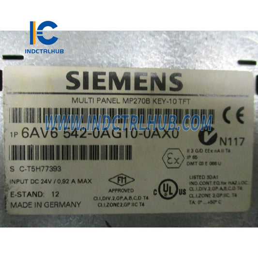Siemens 6AV6542-0AG10-0AX0 SIMATIC MP 270B Key Multi Panel