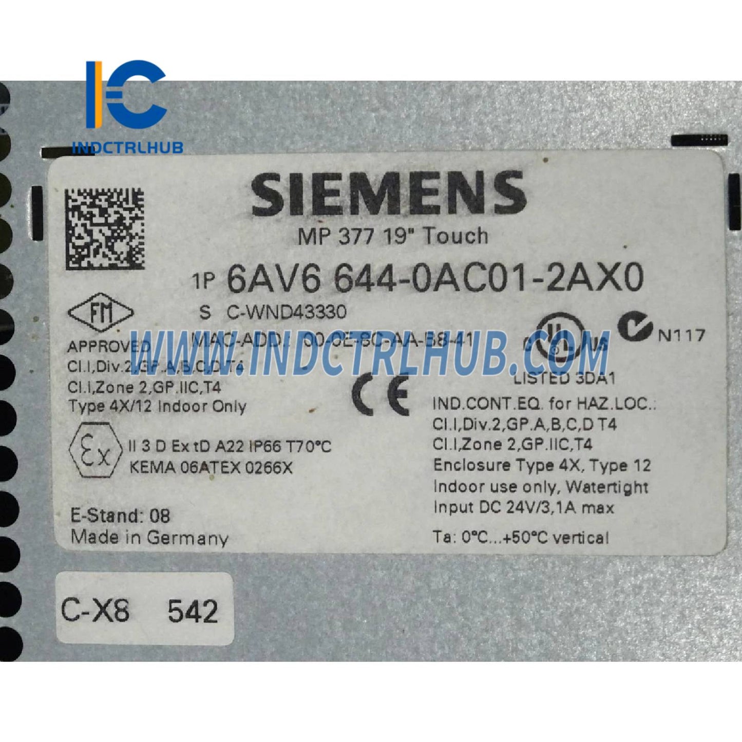 Siemens 6AV6644-0AC01-2AX0 SIMATIC MP 377 19” Touch Višestrani Panel