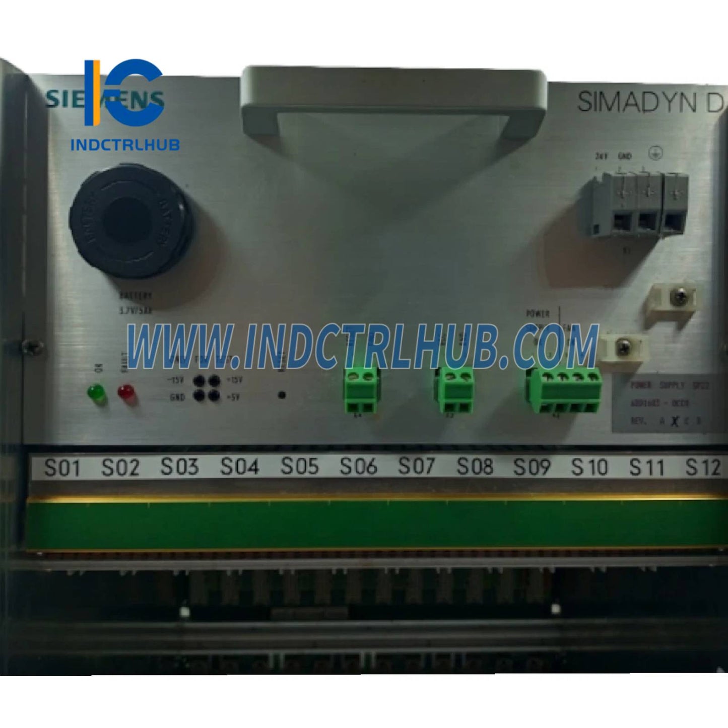 Siemens 6DD1682-0CC0 SIMADYN D Subrack SR12.1, 24V DC
