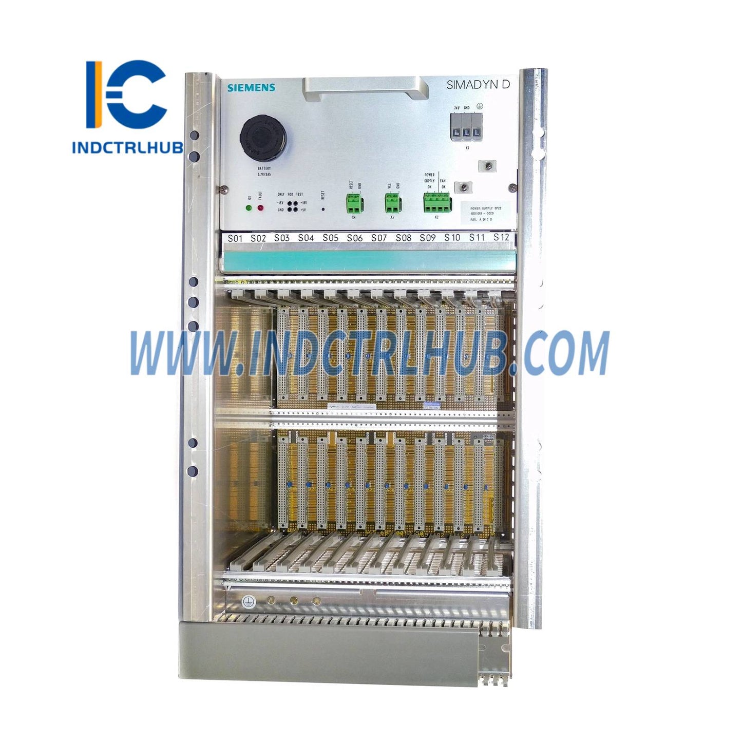 Siemens 6DD1682-0CC0 SIMADYN D Subrack SR12.1, 24V DC