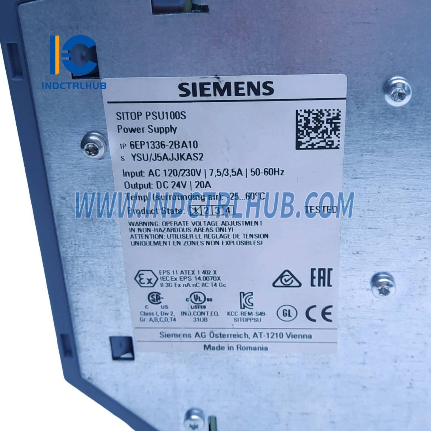 סימנס 6EP1336-2BA10 SITOP PSU100S ספק כוח מייצב 20 A