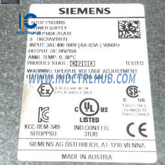 Siemens 6EP1434-2BA10 SITOP PSU300S 10 A stabilizirani izvor napajanja